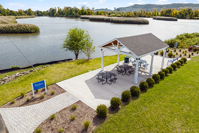 The pavillion by the pond